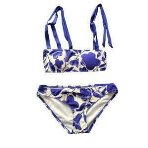 Kate Spade Bikini Violet Floral Top XS and Bottom M NWOT